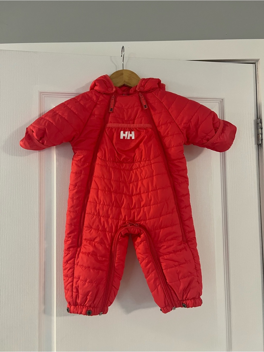 Helly Hansen Pink Quilted Infant Snowsuit with Hood